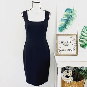 Escada Sleeveless Black Sheath Dress Sz 38